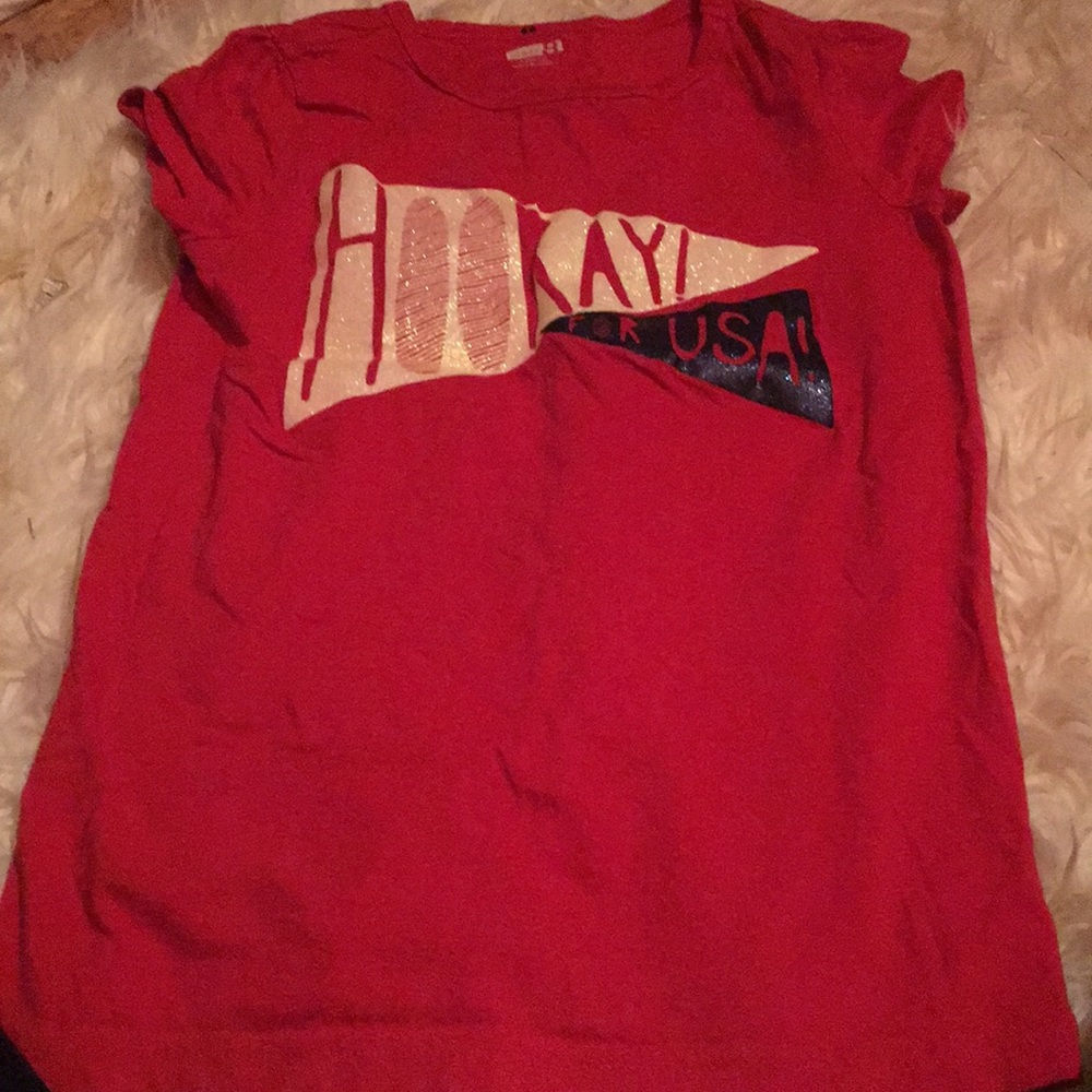👑💥Crazy eight Hooray for the USA tee shirt
